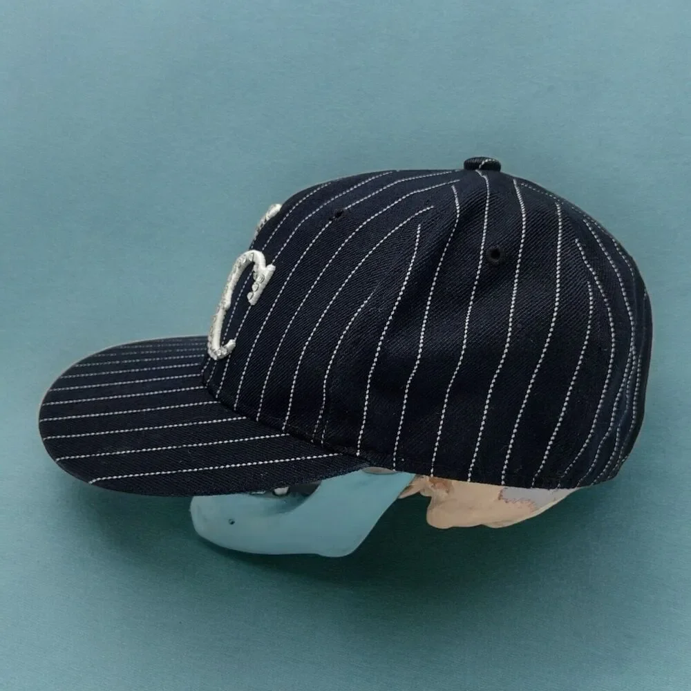 XL Old School Black Pinstripe KC Bling Kansas City Hunter Authentic Headgear Hat